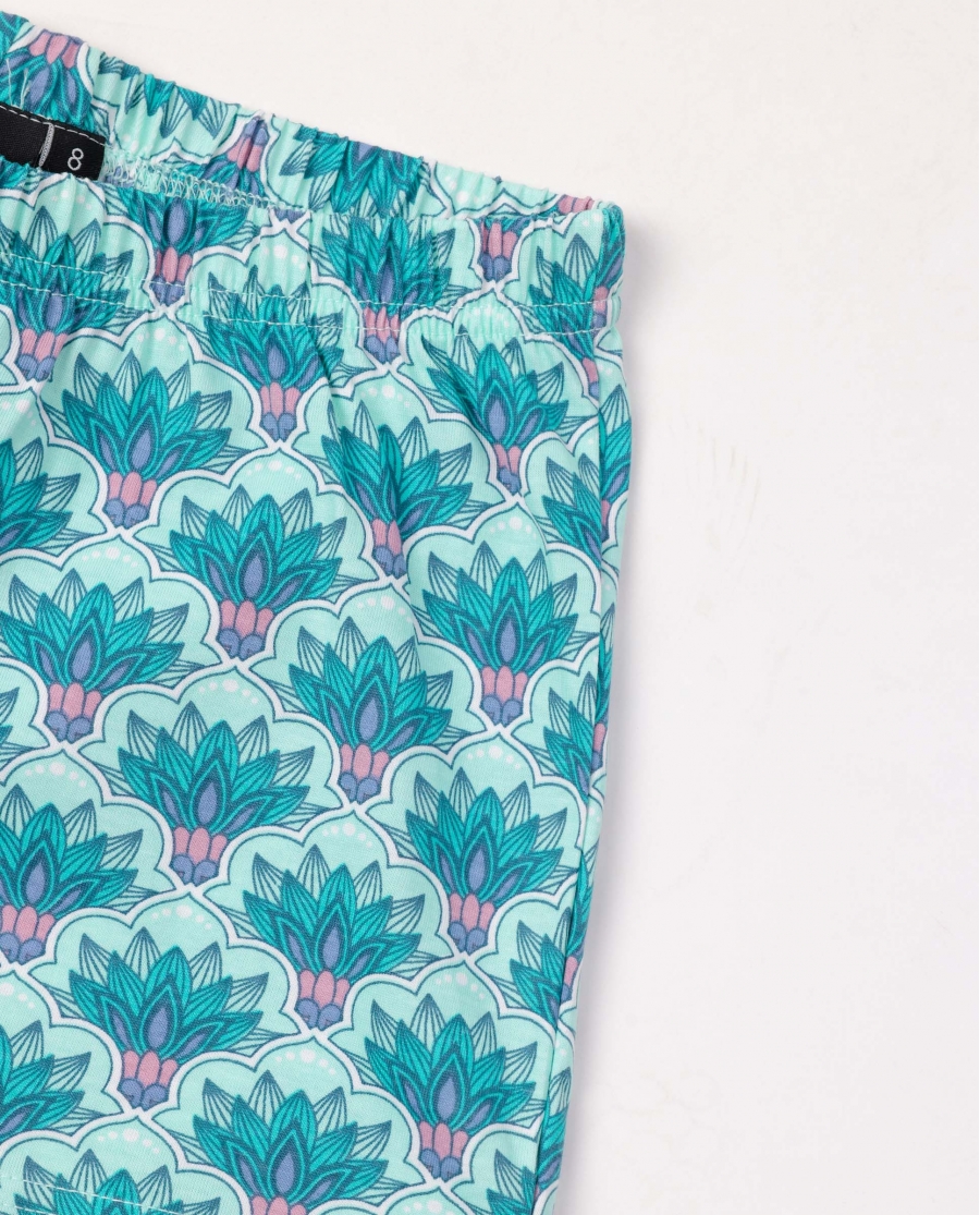 DISNEY Pijama Manga Corta Jasmine para Mujer AQUA