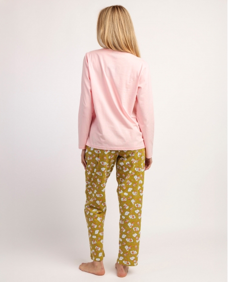 DISNEY Pijama Manga Larga Winnie Sleep para Mujer ROSA 2