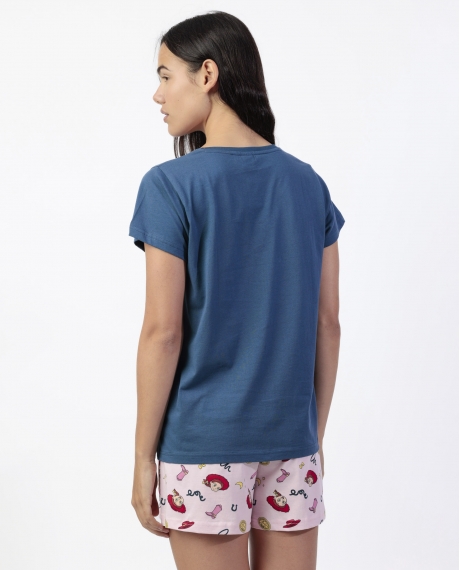 TOY STORY Pijama Manga Corta Jessie para Mujer AZUL 2