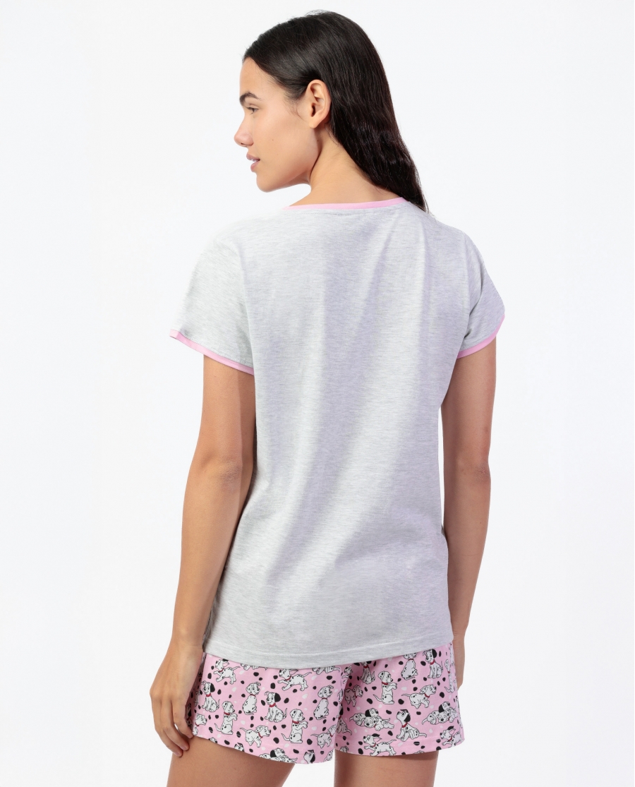 DISNEY Pijama Manga Corta 101 Reasons para Mujer GRIS JASPE
