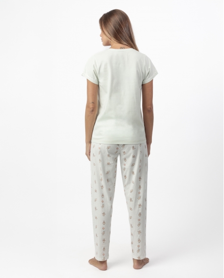 DISNEY Pijama Manga Corta Winnie Maternity para Mujer VERDE 2