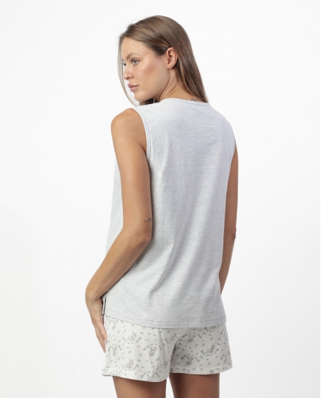 DISNEY Pijama Sin mangas Thumper Maternity para Mujer GRIS JASPE 2