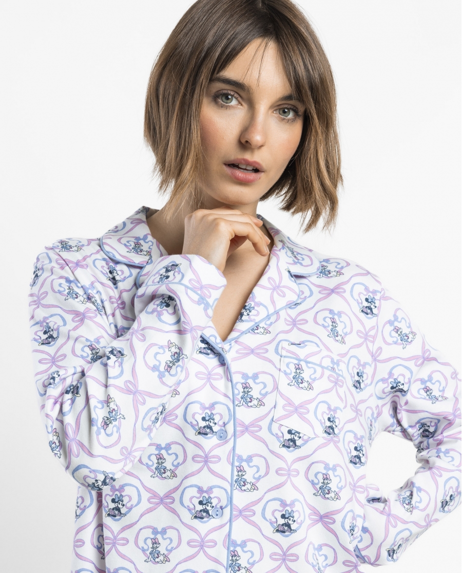 DISNEY Pijama Manga Larga Coquette Friends para Mujer Crudo CRUDO
