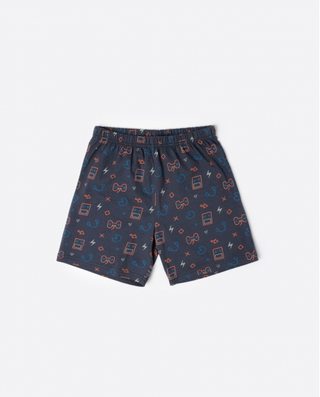 DIVER Pijama Manga Corta Gamer para Niño GRIS 2