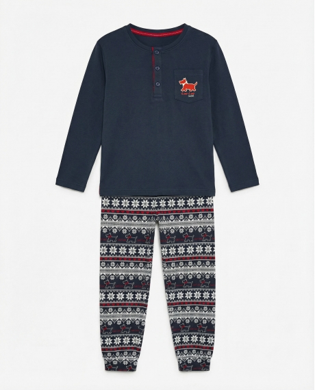 ADMAS Pijama Manga Larga Tapeta Lou Lou Cold para Niño MARINO