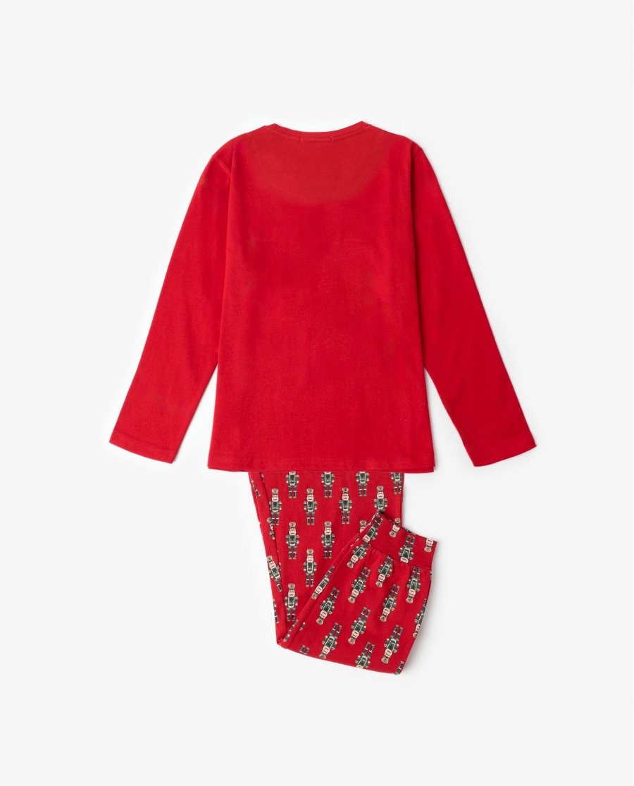 ADMAS Pijama Manga Larga Nutcracker para Niña ROJO