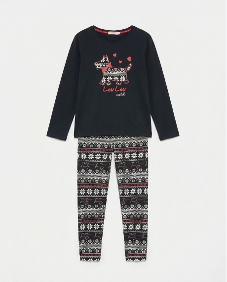 ADMAS Pijama Manga Larga Lou Lou Cold para Niña MARINO