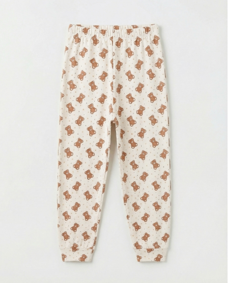 ADMAS Pijama Manga Larga Bear Hugs para Niña CRUDO 2