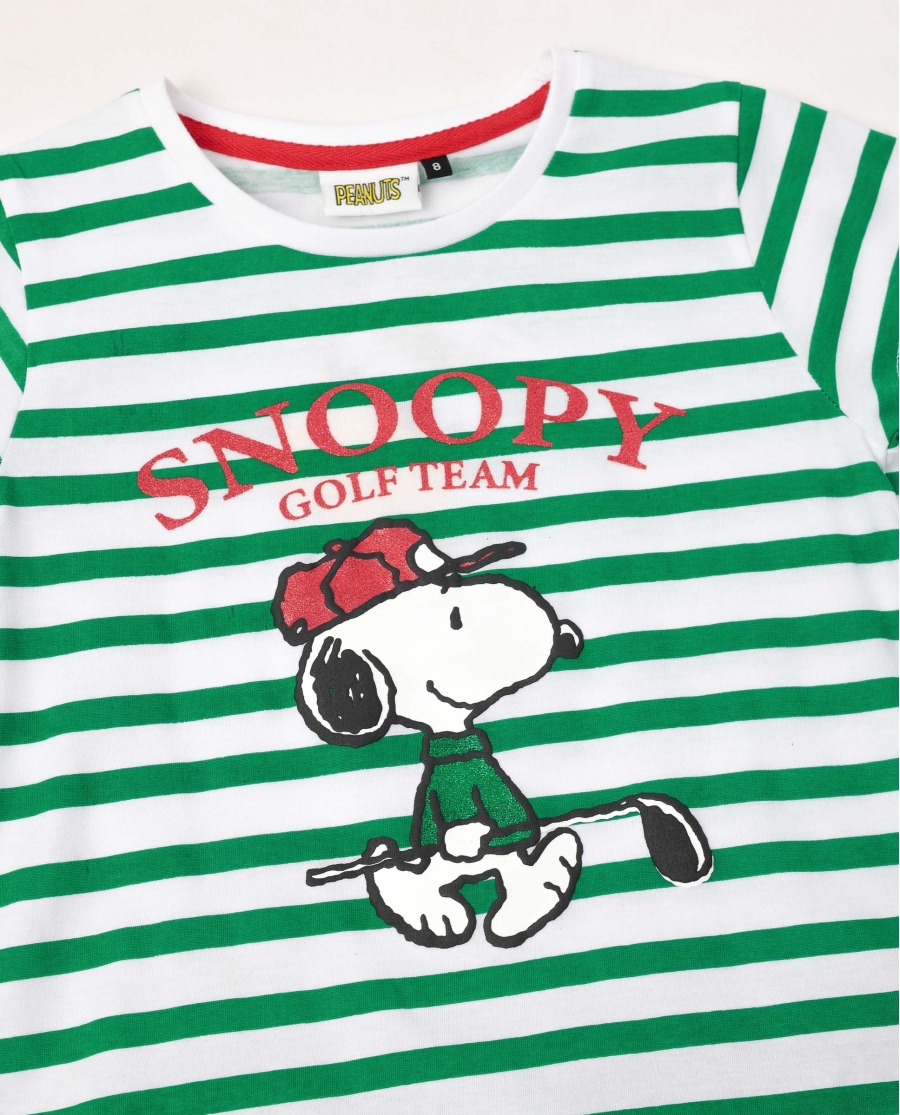 PEANUTS Pijama Manga Corta Golf Team para Niña VERDE