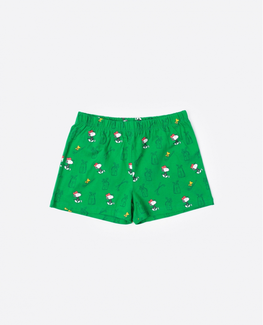 PEANUTS Pijama Manga Corta Golf Team para Niña VERDE