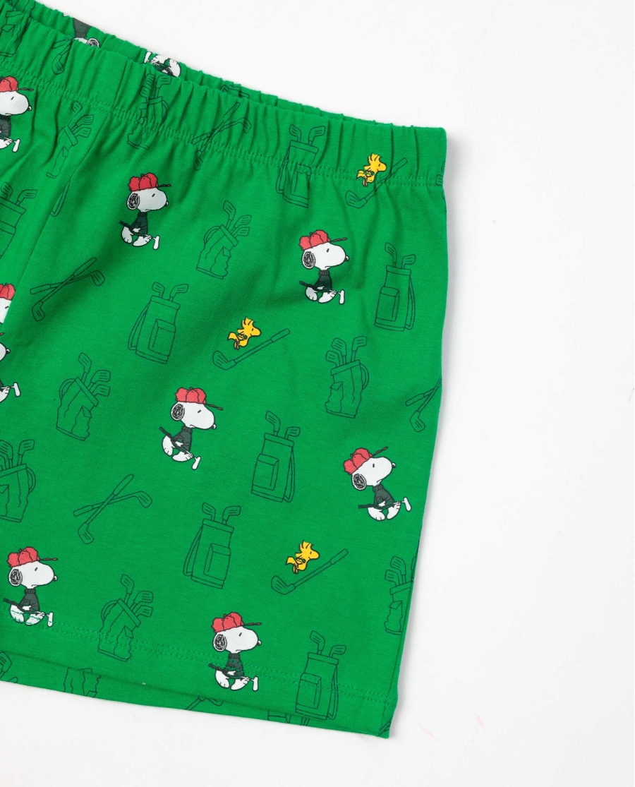 PEANUTS Pijama Manga Corta Golf Team para Niña VERDE