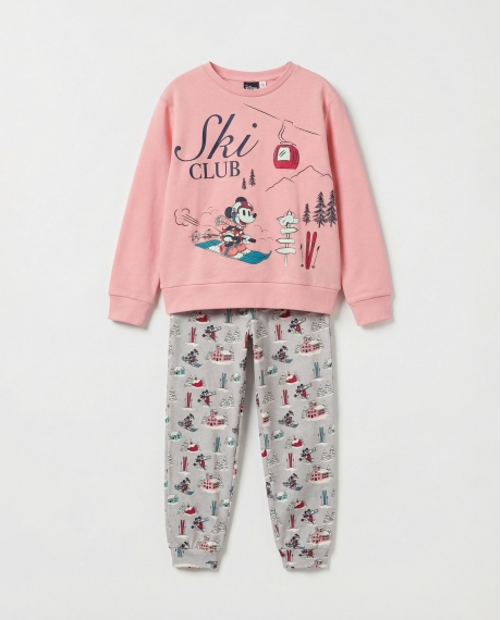 DISNEY Pijama Manga Larga Bon Ski para Niña ROSA