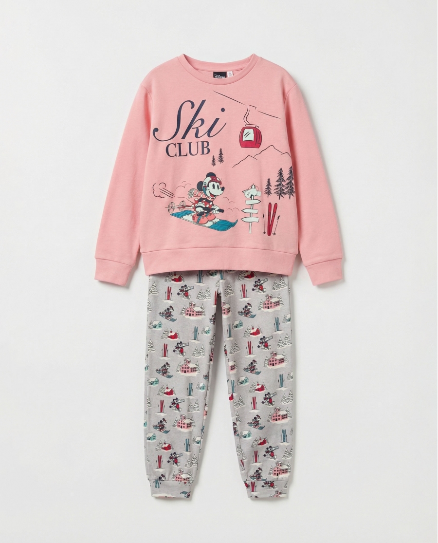DISNEY Pijama Manga Larga Bon Ski para Niña ROSA