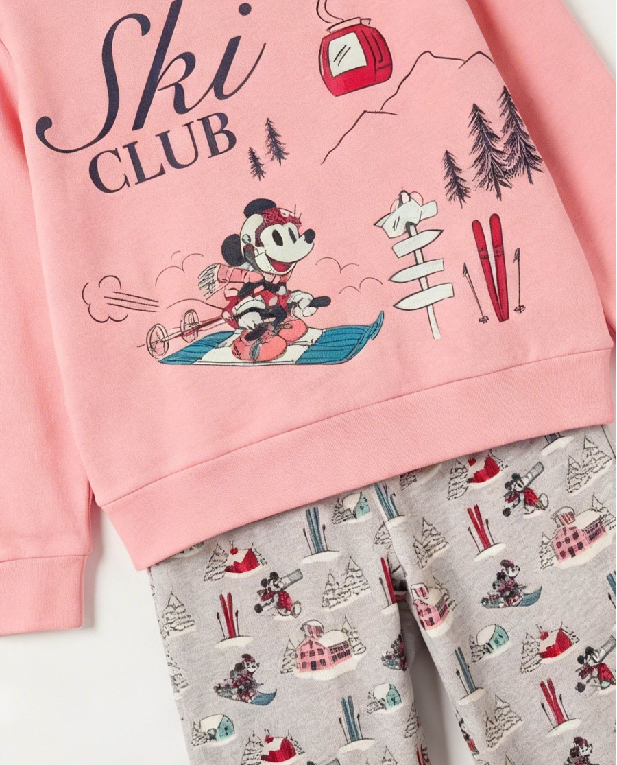 DISNEY Pijama Manga Larga Bon Ski para Niña ROSA