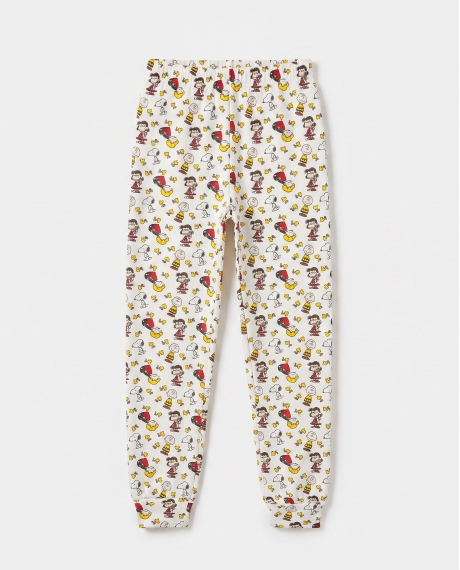 PEANUTS Pijama Manga Larga Meet Up para Niña CRUDO 2