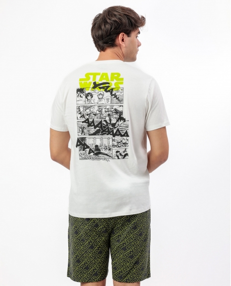 STAR WARS Pijama Manga Corta Anime Style para Hombre CRUDO 2