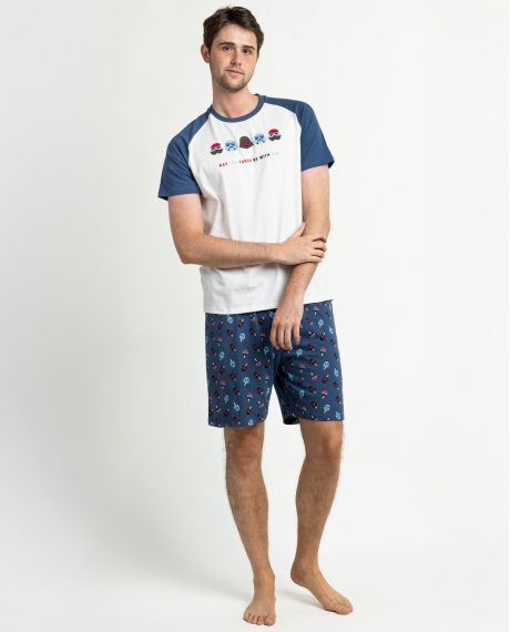 STAR WARS Pijama Manga Corta Summer Force para Hombre CRUDO