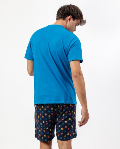 STAR WARS Pijama Manga Corta Game Wars para Hombre AZUL 2