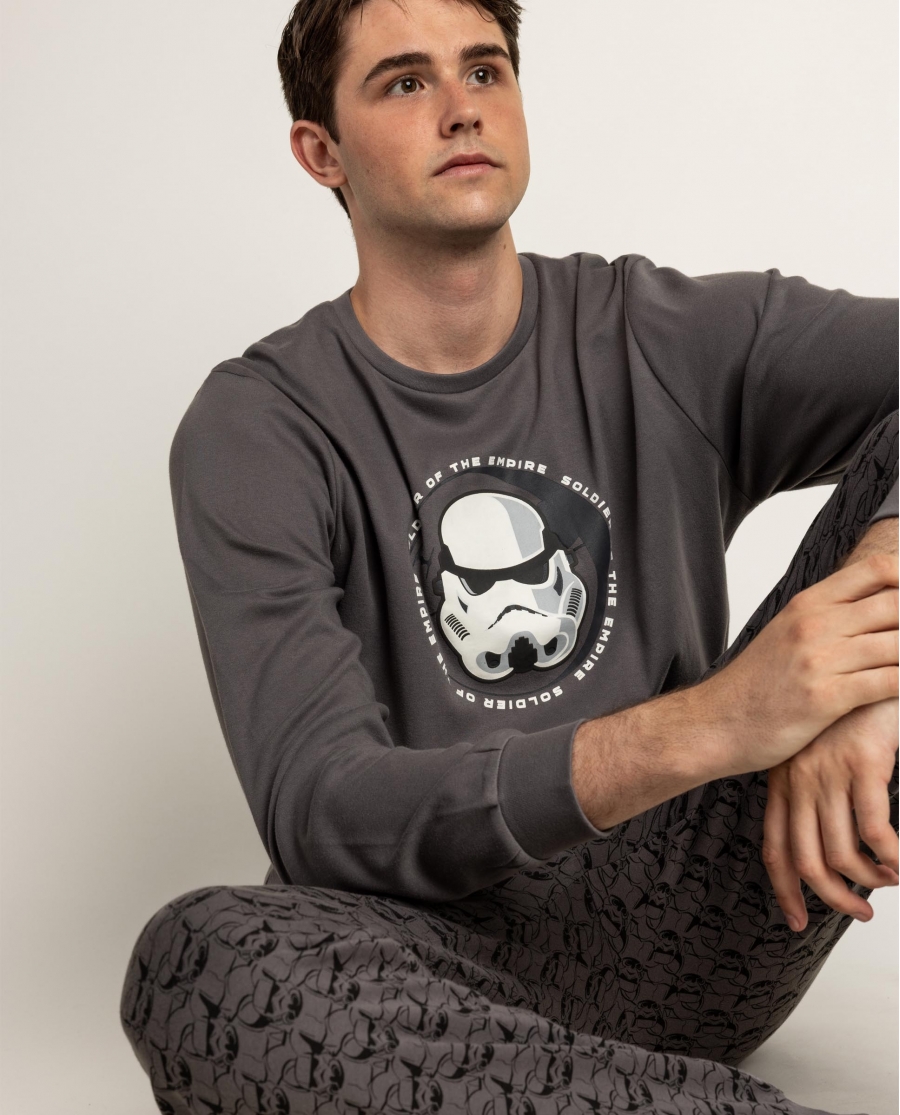 STAR WARS Pijama Manga Larga Empire Soldier para Hombre MARENGO