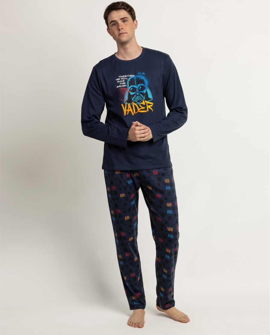 STAR WARS Pijama Manga Larga Rule The Galaxy para Hombre COBALTO