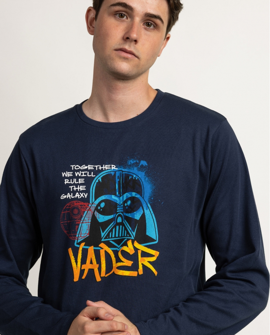 STAR WARS Pijama Manga Larga Rule The Galaxy para Hombre COBALTO