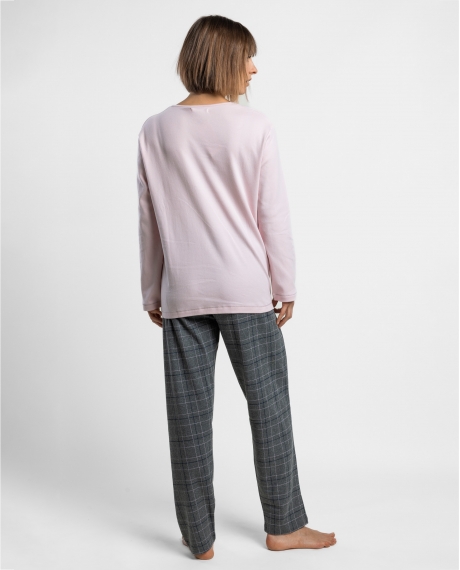 STAY AT HOME Pijama Manga Larga You Are Special para Mujer ROSA 2