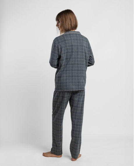 STAY AT HOME Pijama Abierto Manga Larga You Are Special para Mujer GRIS JASPE 2