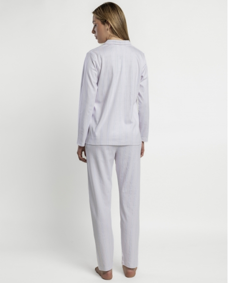 STAY AT HOME Pijama Abierto Manga Larga Winter Nights para Mujer MALVA 2