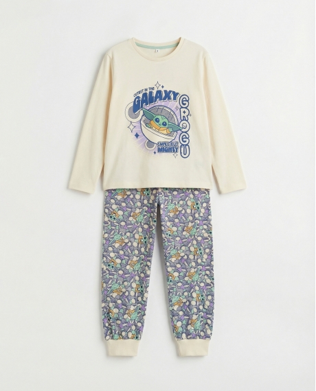 STAR WARS MANDALORIAN Pijama Manga Larga Cutest para Niña CRUDO