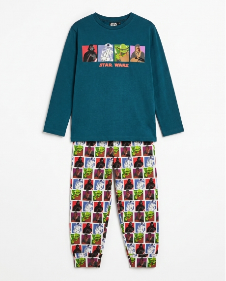 STAR WARS Pijama Manga Larga Classic Wars para Niño AZUL