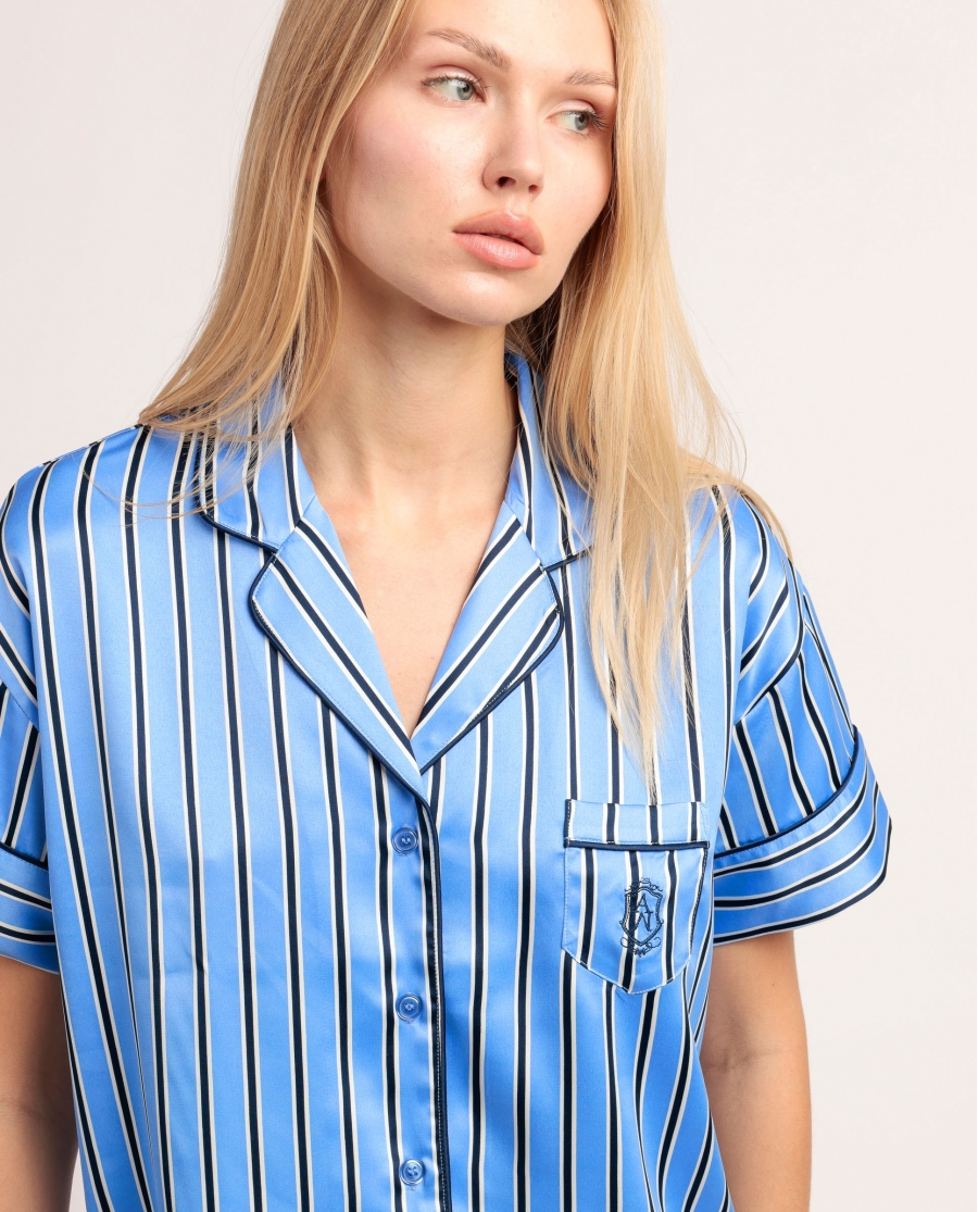 ADMAS CLASSIC Pijama Manga Corta Adm Secret para Mujer AZUL