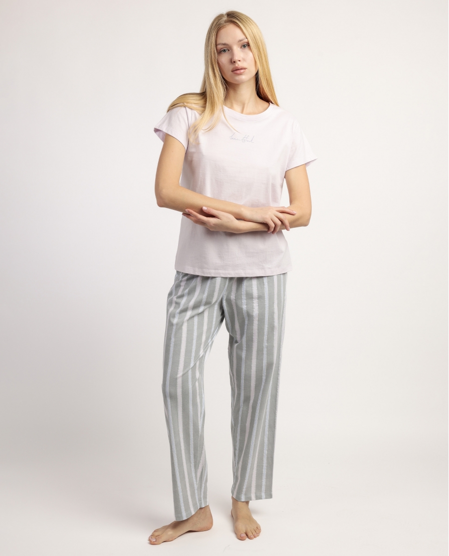 STAY AT HOME Pijama Manga Corta Beautiful para Mujer MALVA