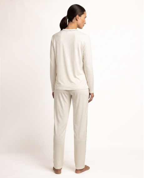 ADMAS LUXURY Pijama Manga Larga Luxury Pearl para Mujer CAVA 2