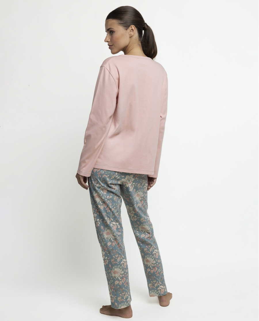 ADMAS GARDEN Pijama Manga Larga Garden Secret para Mujer ROSA