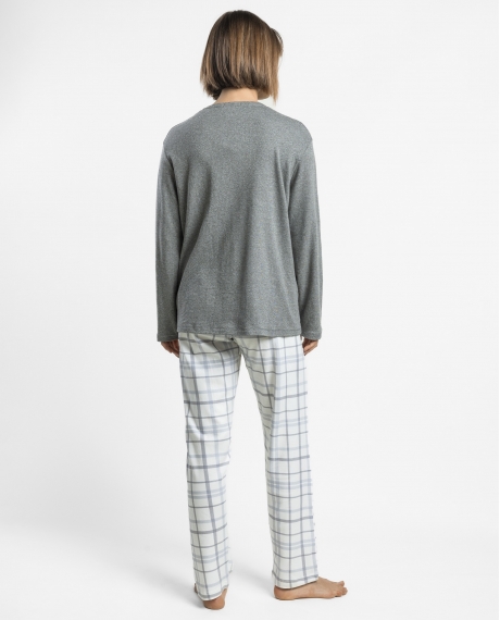 ADMAS Pijama Manga Larga Dreamer para Mujer GRIS JASPE 2