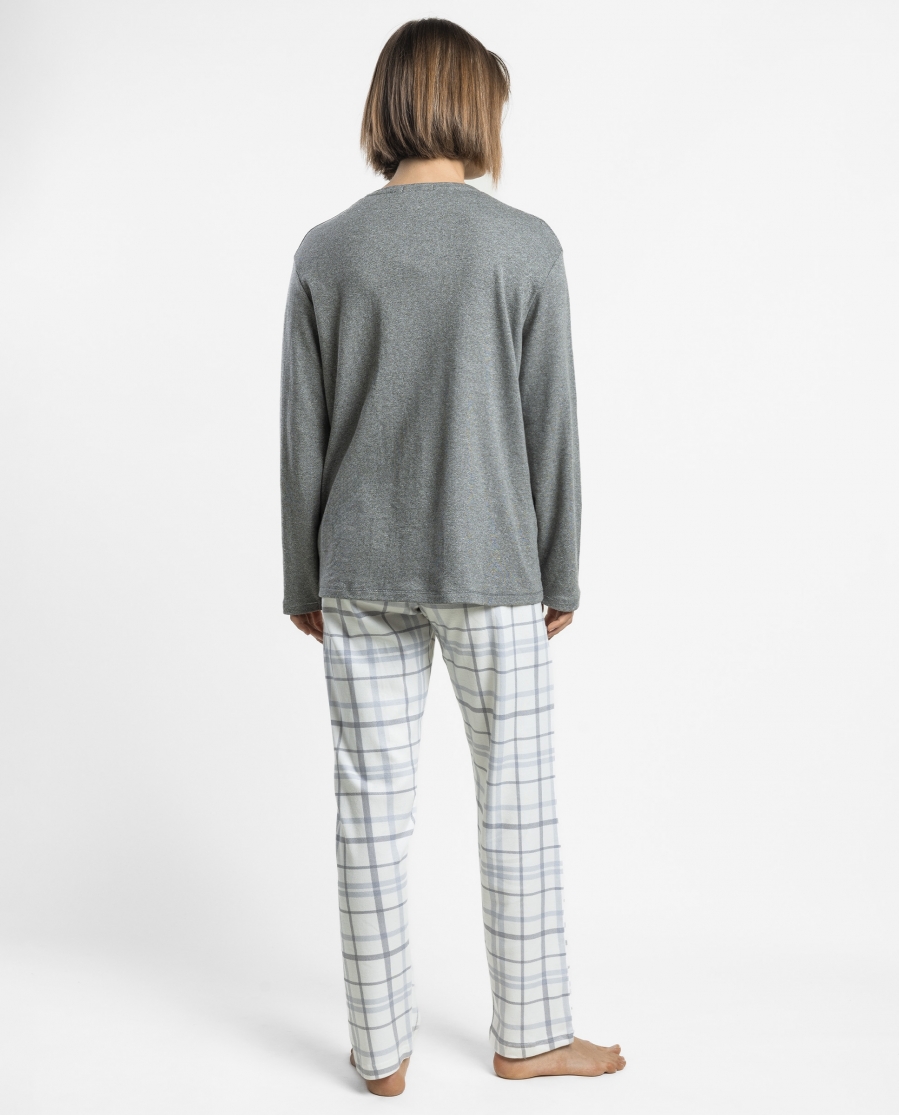 ADMAS Pijama Manga Larga Dreamer para Mujer GRIS JASPE
