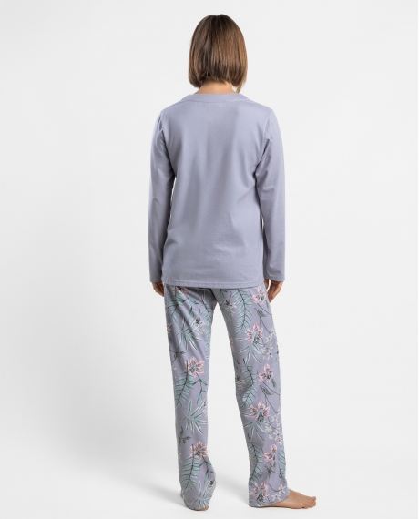 ADMAS GARDEN Pijama Manga Larga Night Garden para Mujer LILA 2