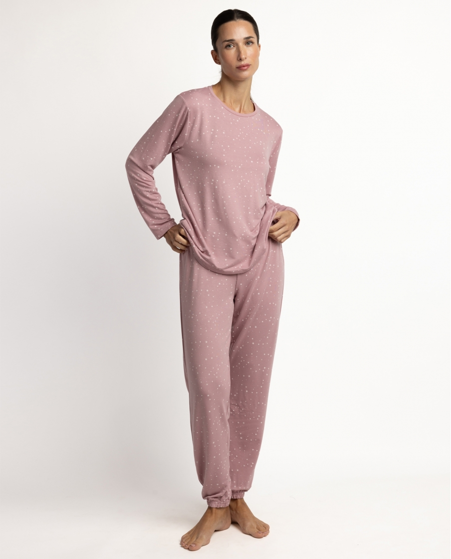 ADMAS HOME Pijama Manga Larga Water Stars para Mujer PETALO