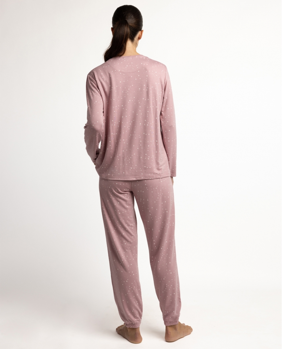 ADMAS HOME Pijama Manga Larga Water Stars para Mujer PETALO