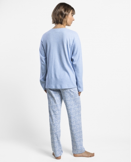 ADMAS CLASSIC Pijama Manga Larga Classic Edition para Mujer AZUL 2