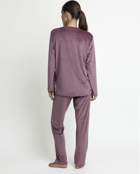 ADMAS GARDEN Pijama Manga Larga Night Garden para Mujer LILA 2