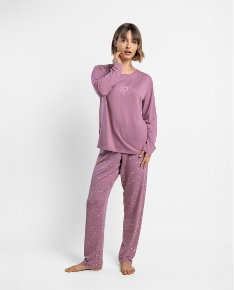 ADMAS HOME Pijama Manga Larga Water Stars para Mujer PETALO