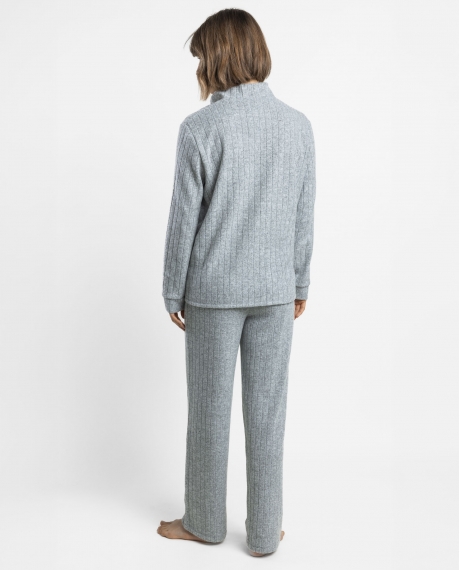 ADMAS HOME Pijama Manga Larga Canale Home para Mujer GRIS JASPE 2