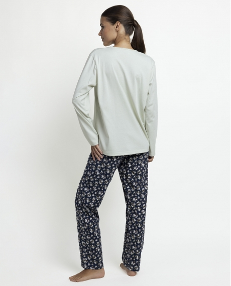 ADMAS Pijama Manga Larga Tapeta Dark Liberty para Mujer VERDE 2