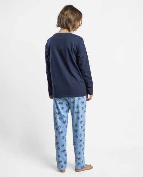 DISNEY Pijama Manga Larga Winter With Stitch para Mujer MARINO 2