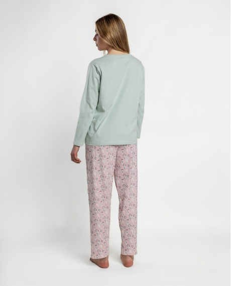 DISNEY Pijama Manga Larga Romantic Marie para Mujer AQUA 2
