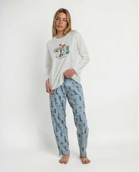 TOY STORY Pijama Manga Larga Toy Story para Mujer CRUDO