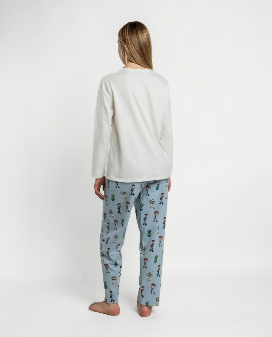 TOY STORY Pijama Manga Larga Toy Story para Mujer CRUDO