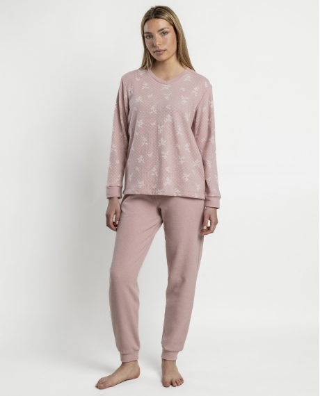 ADMAS CLASSIC Pijama Manga Larga Pink Milano para Mujer ROSA