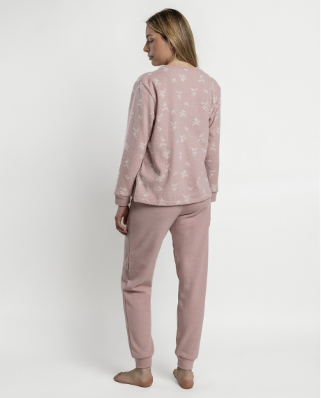 ADMAS CLASSIC Pijama Manga Larga Pink Milano para Mujer ROSA 2